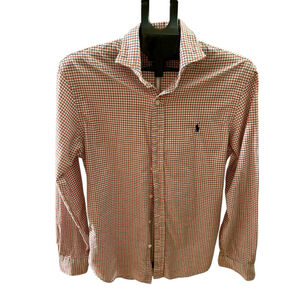 Ralph Lauren Polo Men’s Button-Up Shirt Size M Red Plaid Slim Fit